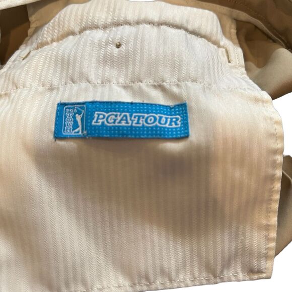 PGA Tour Golf Shorts Mens KhakiSz 40 10" Pleated Bermuda Athletic Performance - Picture 2 of 5